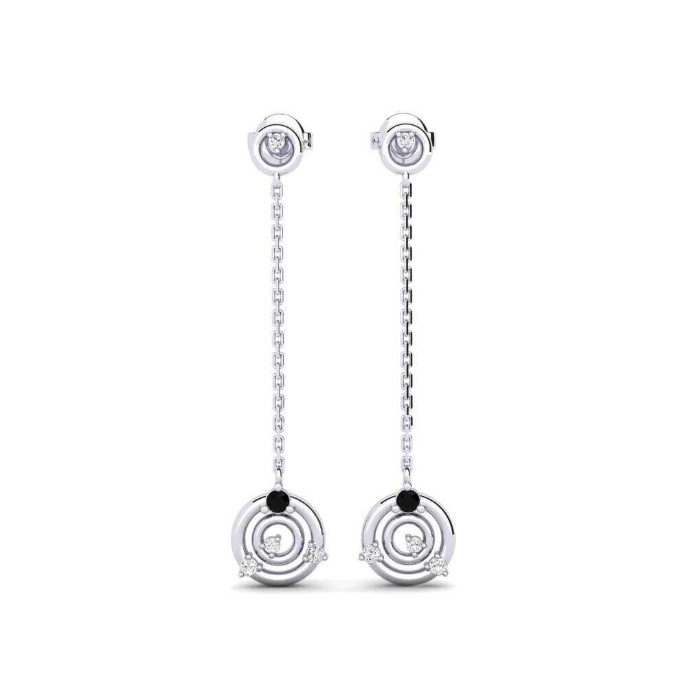 950 Platinum Black Onyx Women's Earring Bougy