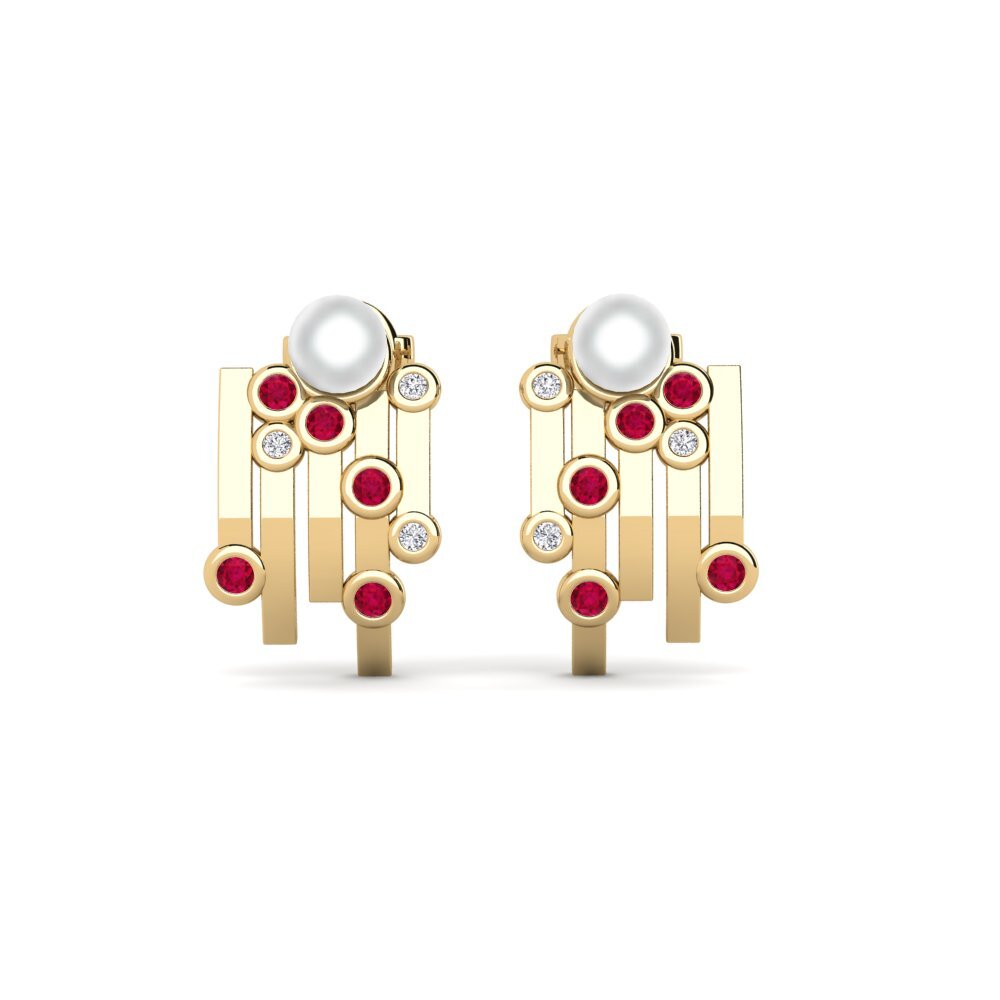 Ruby Women's Earring Boul