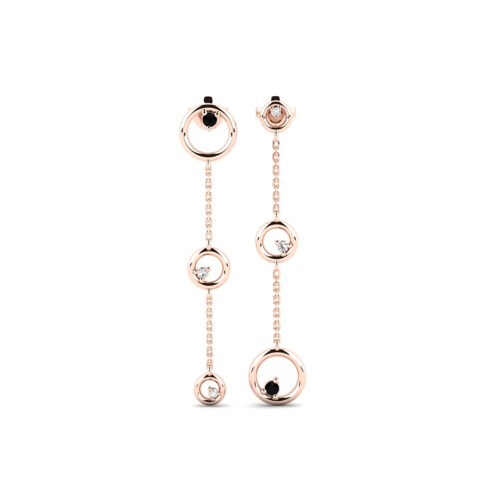 14ct Rose Gold Black Onyx Women's Earring Buhler