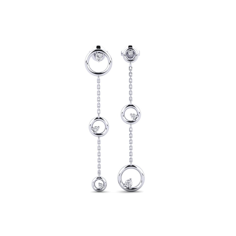 14k White Gold Diamond Women's Earring Buhler
