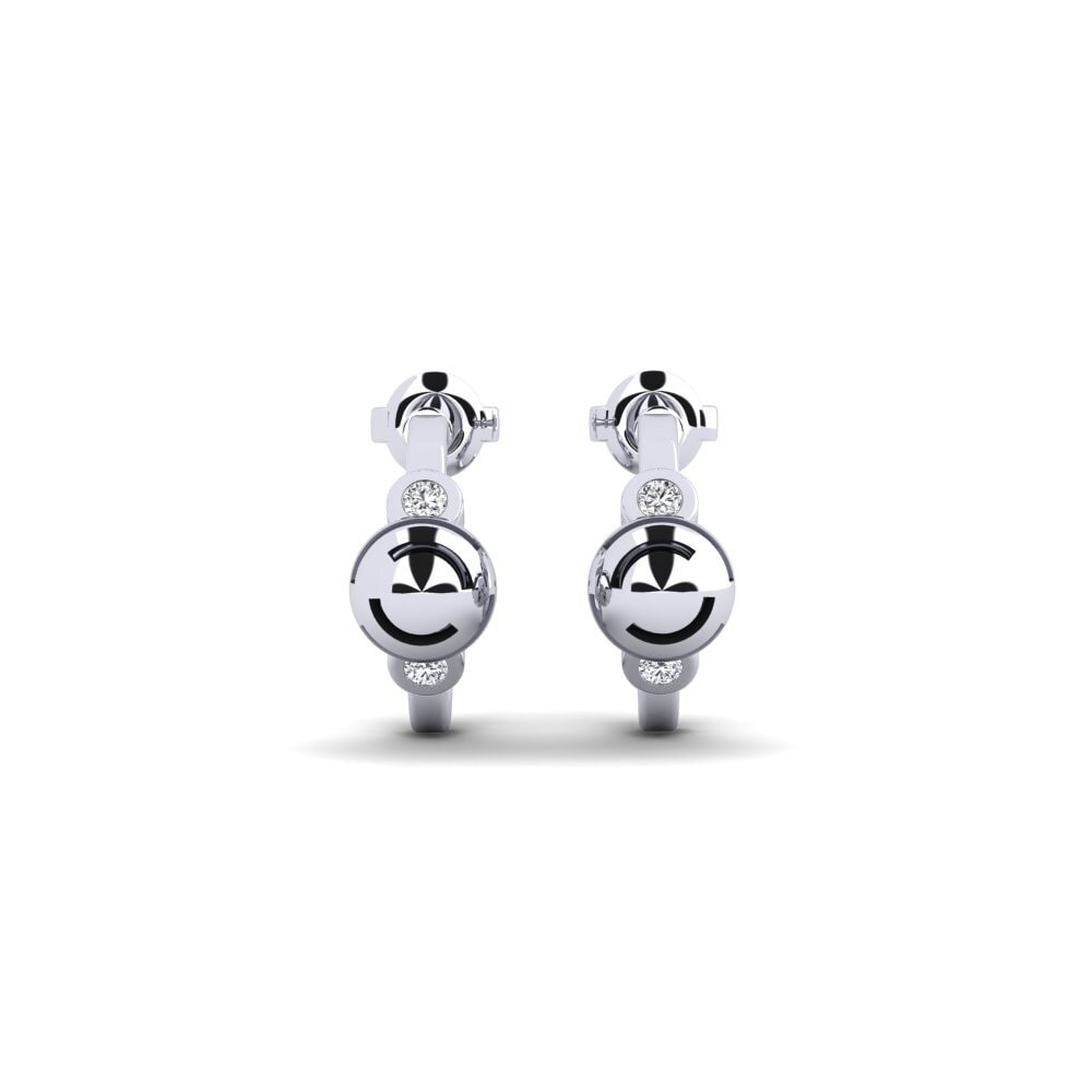 14k White Gold Diamond Women's Earring Caxtonda