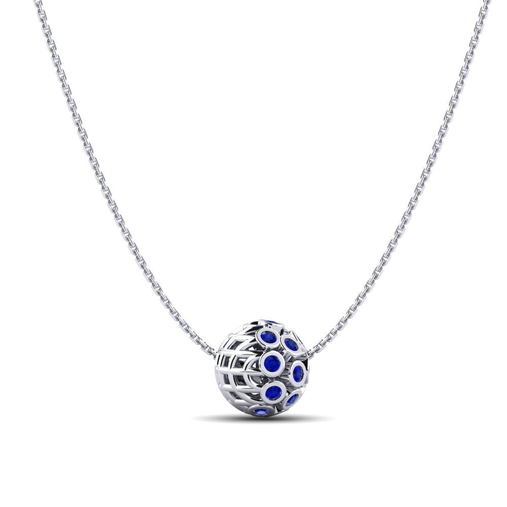 14ct White Gold Sapphire Women's Pendant Chandos