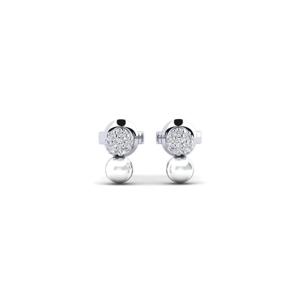 14k White Gold Diamond Women's Earring Chilton