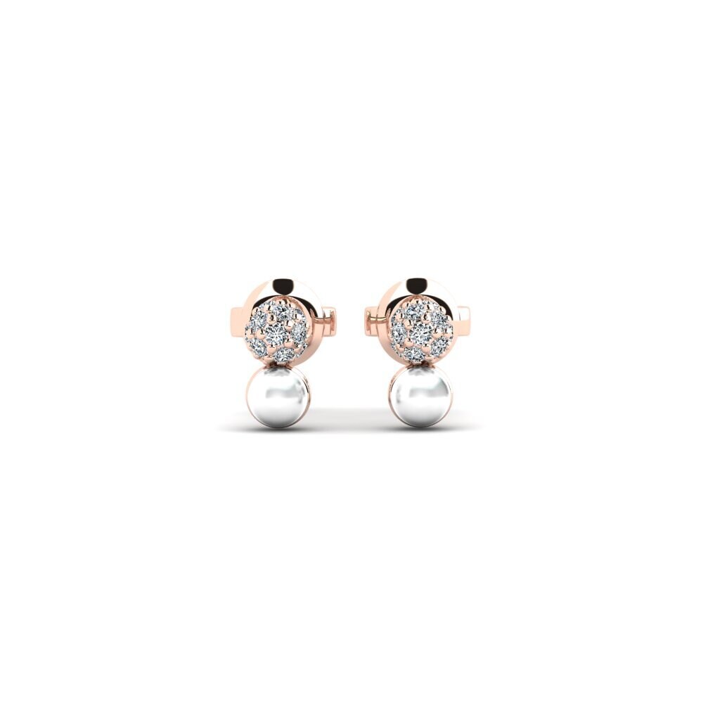 Rotgold 375 Zirkonia Damen ohrring Chilton