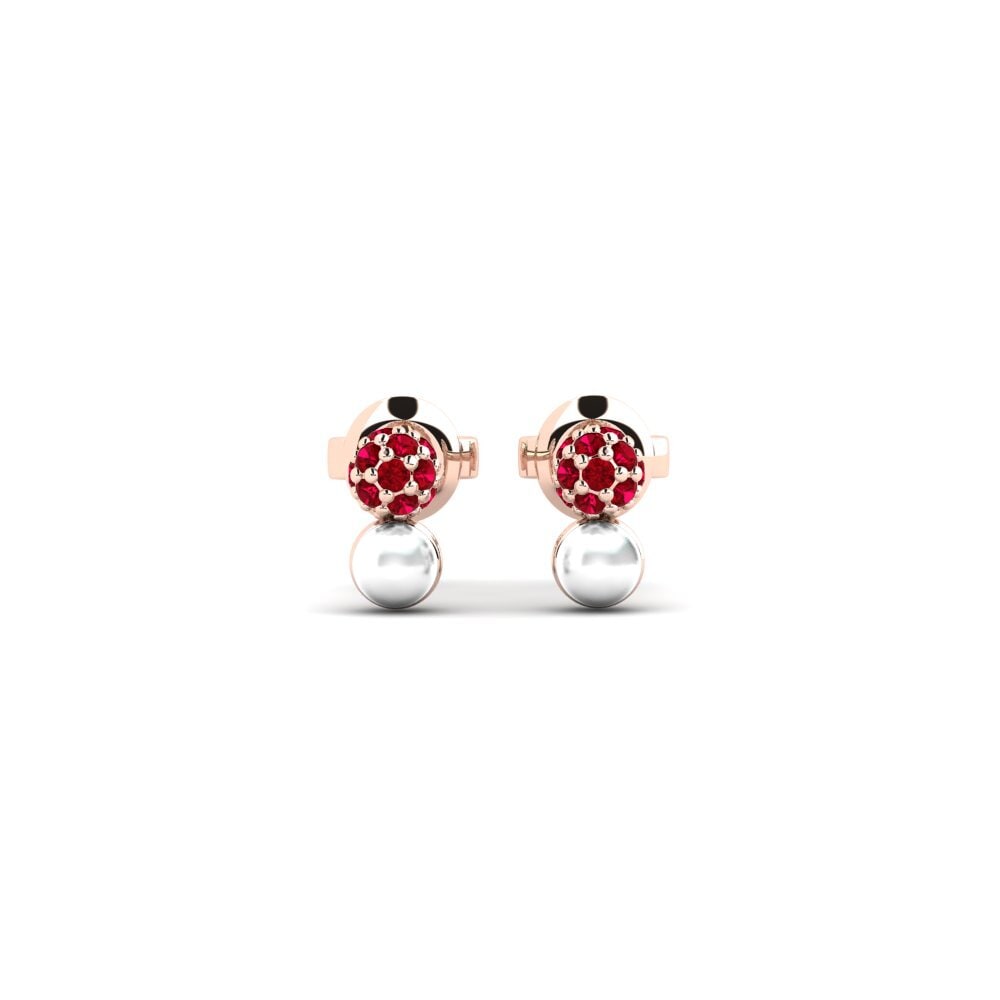 Rotgold 585 Roter Zirkonia Damen ohrring Chilton