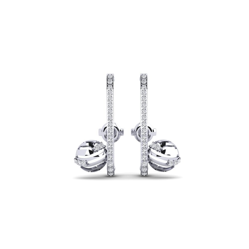 14k White Gold Diamond Women's Earring Chokwadi