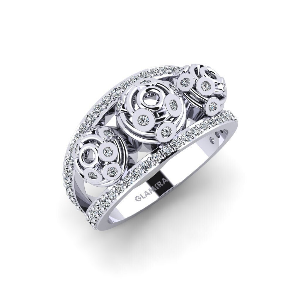18ct White Gold Zirconia Ring Clarendon
