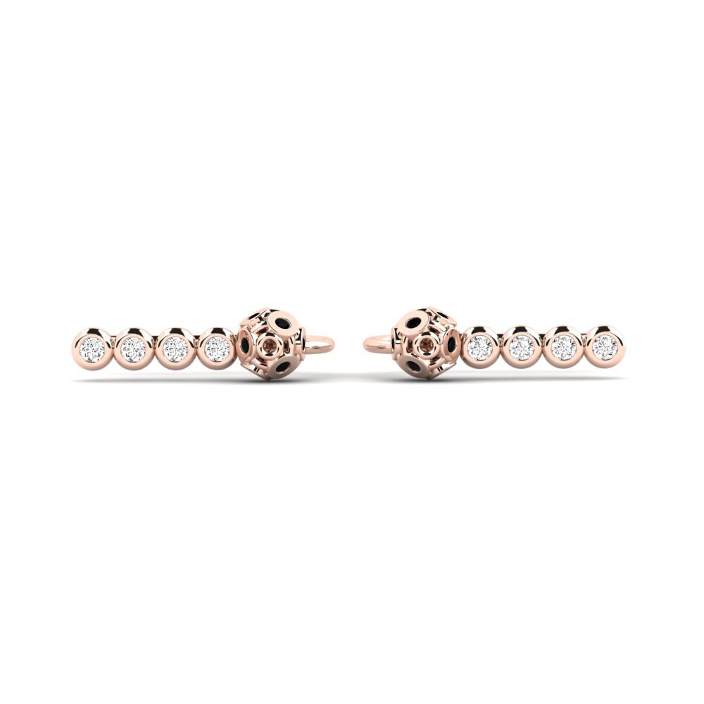 14ct Rose Gold Black Onyx Women's Earring Cobden