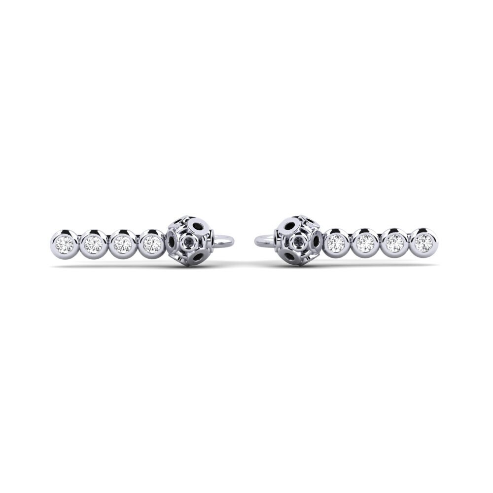 950 Platinum Black Sapphire Women's Earring Cobden