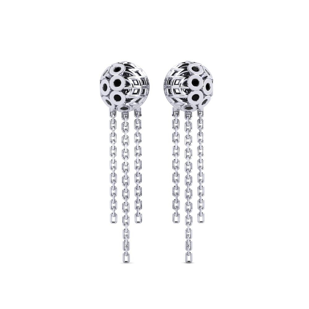 950 Platinum Black Onyx Women's Earring Coleman