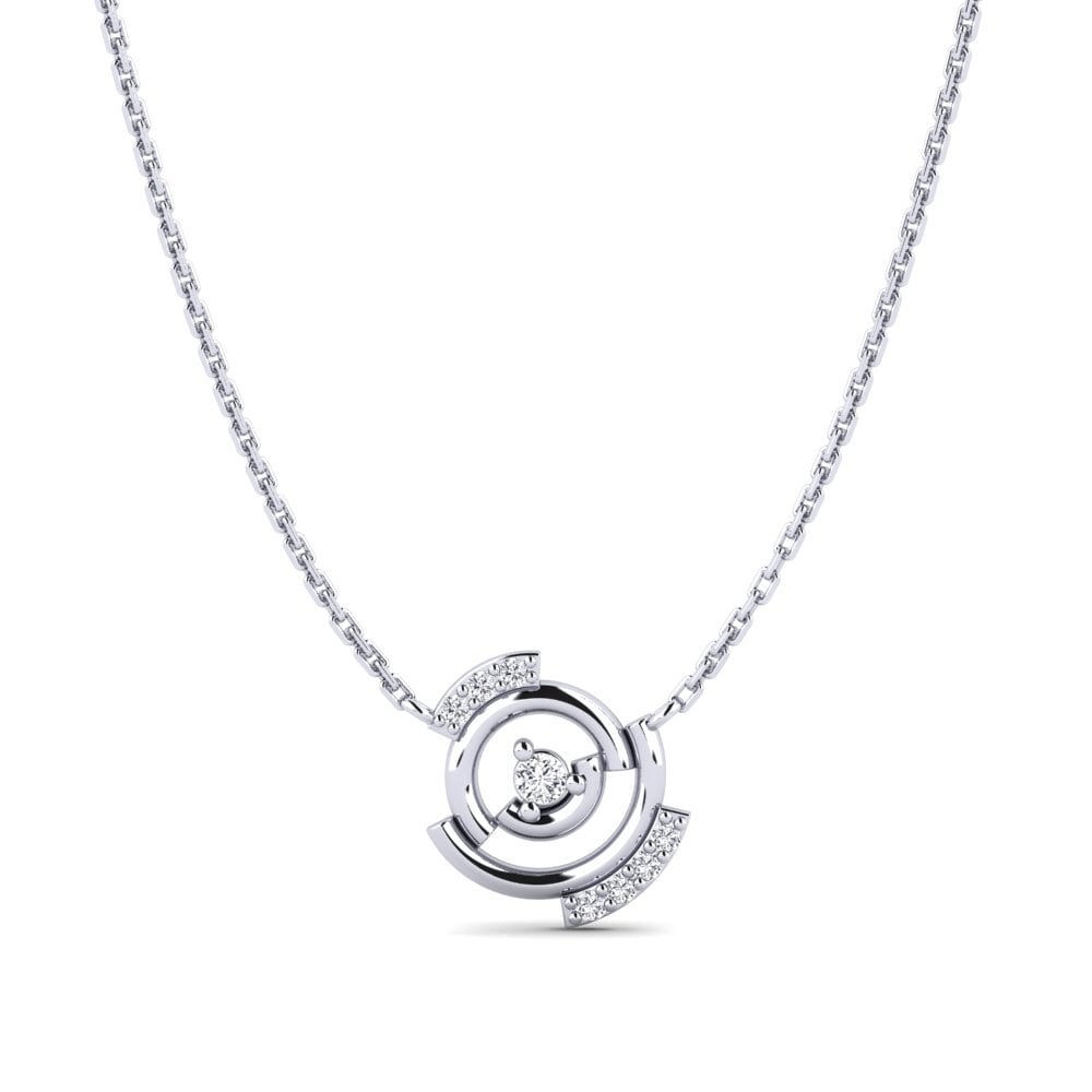 14k White Gold Diamond Women's Necklace Conformity