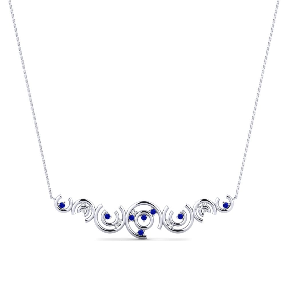 14ct White Gold Sapphire Women's Necklace Contingency