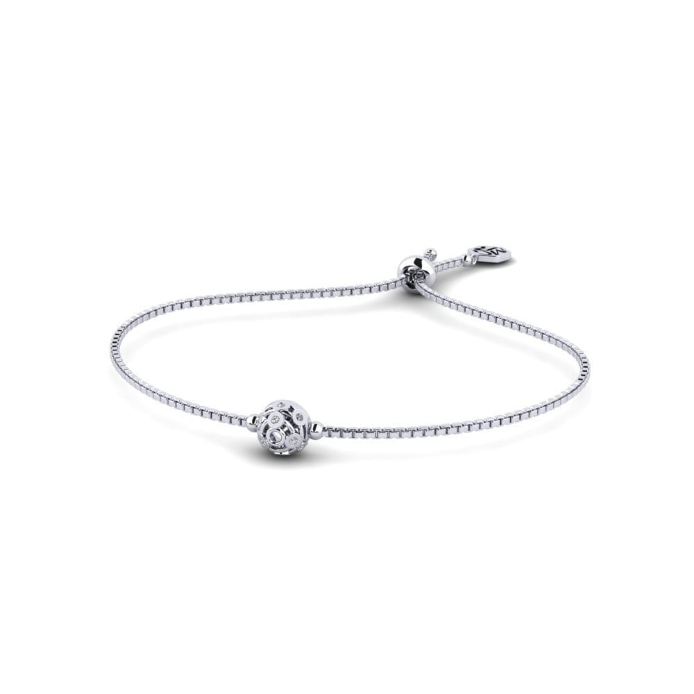 18ct White Gold Zirconia Women's Bracelet Corsham