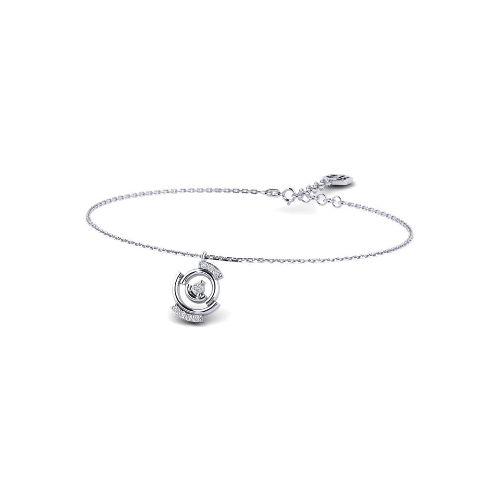 14k White Gold Diamond Women's Bracelet Cosmothed