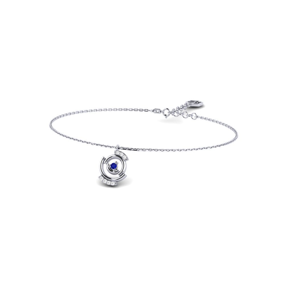 14ct White Gold Sapphire Women's Bracelet Cosmothed