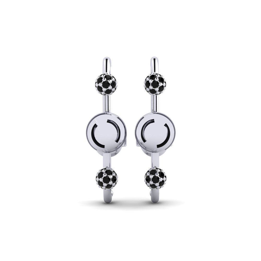 950 Platinum Black Onyx Women's Earring Courland
