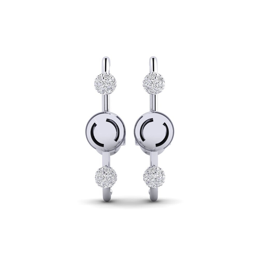 14k White Gold Diamond Women's Earring Courland