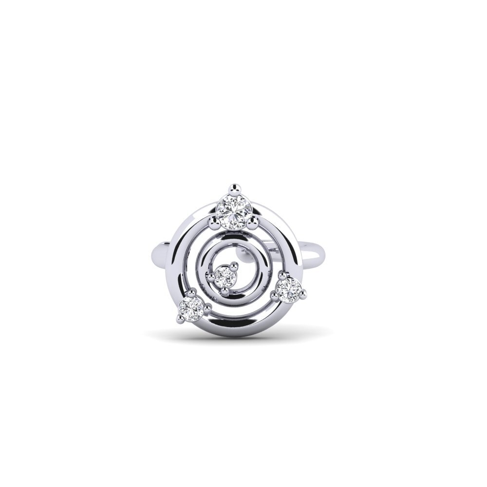 14k White Gold Diamond Women's Earring Covariance