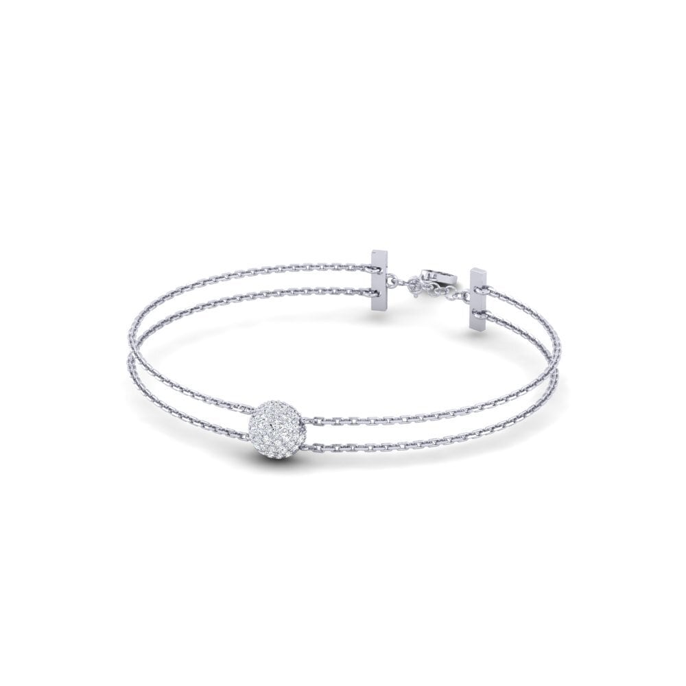 18ct White Gold Zirconia Women's Bracelet Creekside