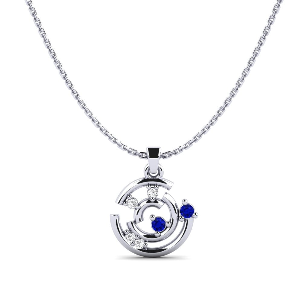 950 Platinum Sapphire Women's Pendant Dystopia