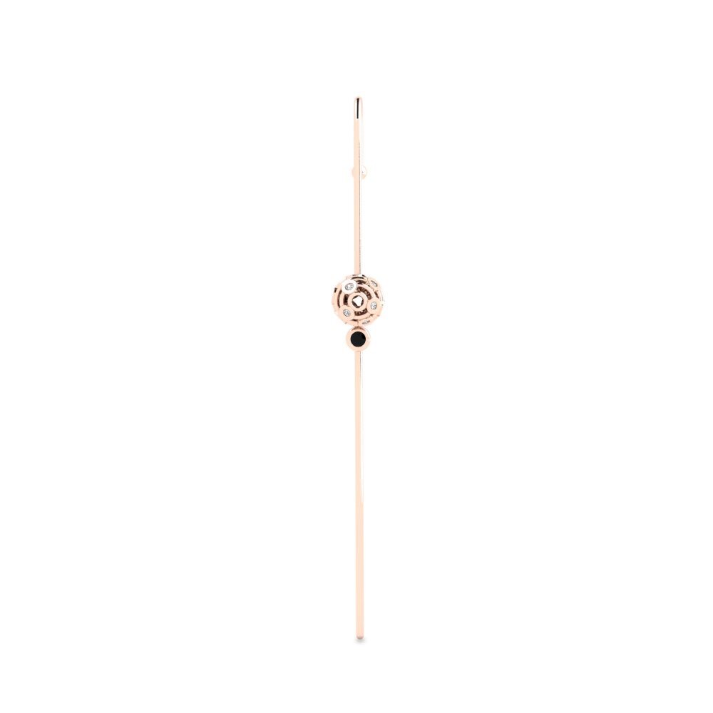 14ct Rose Gold Black Onyx Ear Piercing Elystan