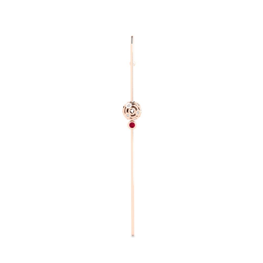 14ct Rose Gold Ruby Ear Piercing Elystan