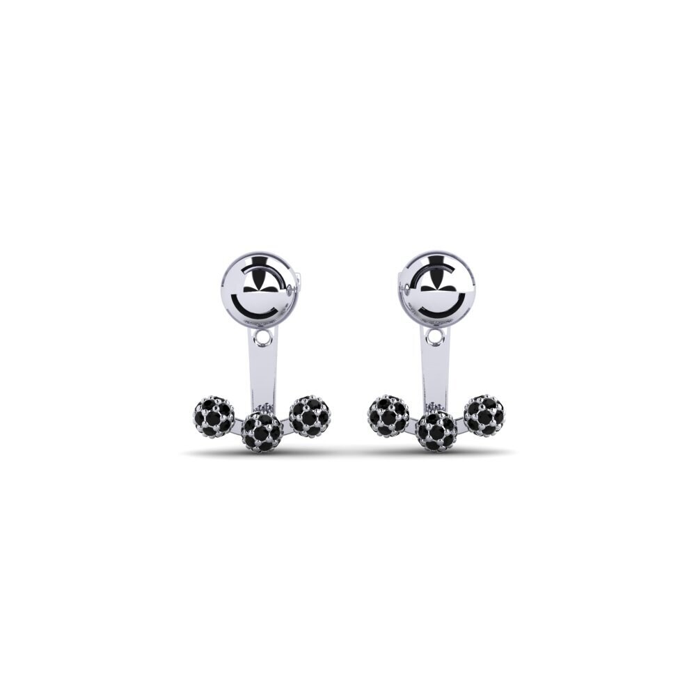 950 Platinum Black Sapphire Women's Earring Erindale