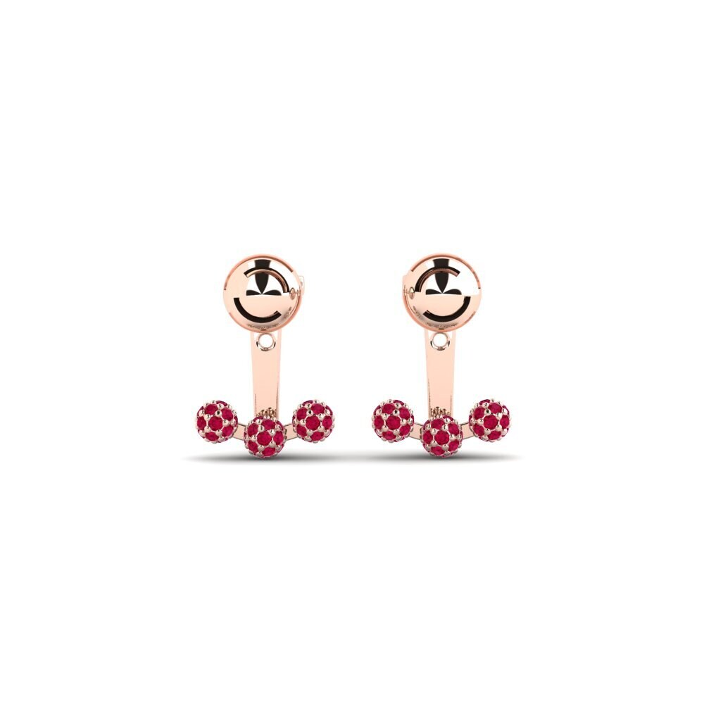 14ct Rose Gold Ruby Women's Earring Erindale
