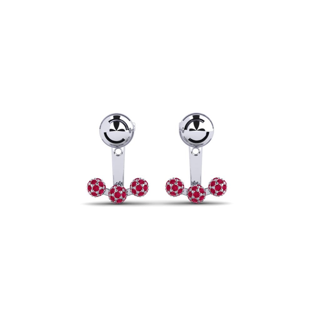 950 Platinum Ruby Women's Earring Erindale