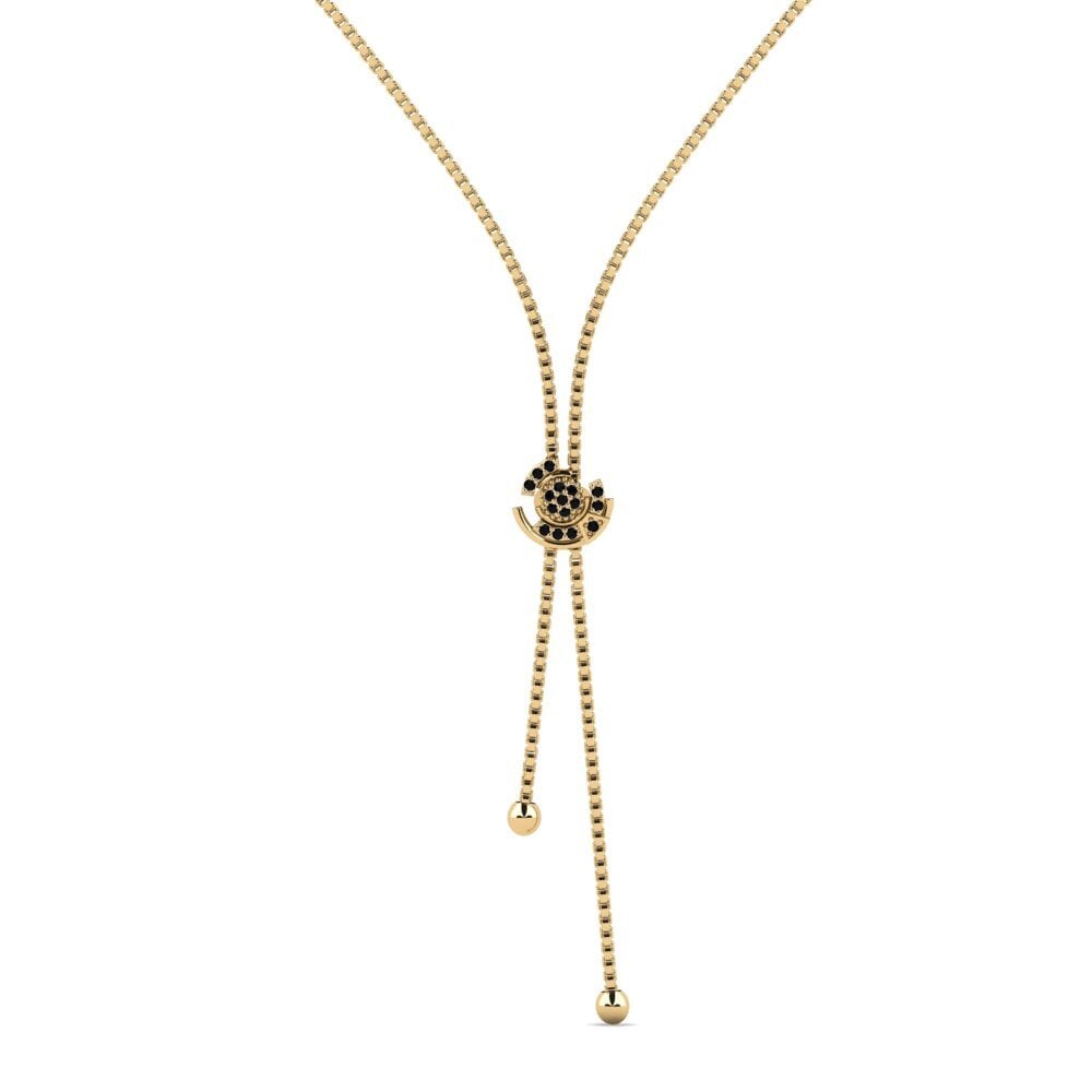 Black Sapphire Women's Necklace Fechy