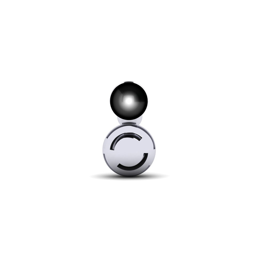 White Silver Ear Piercing Finsen