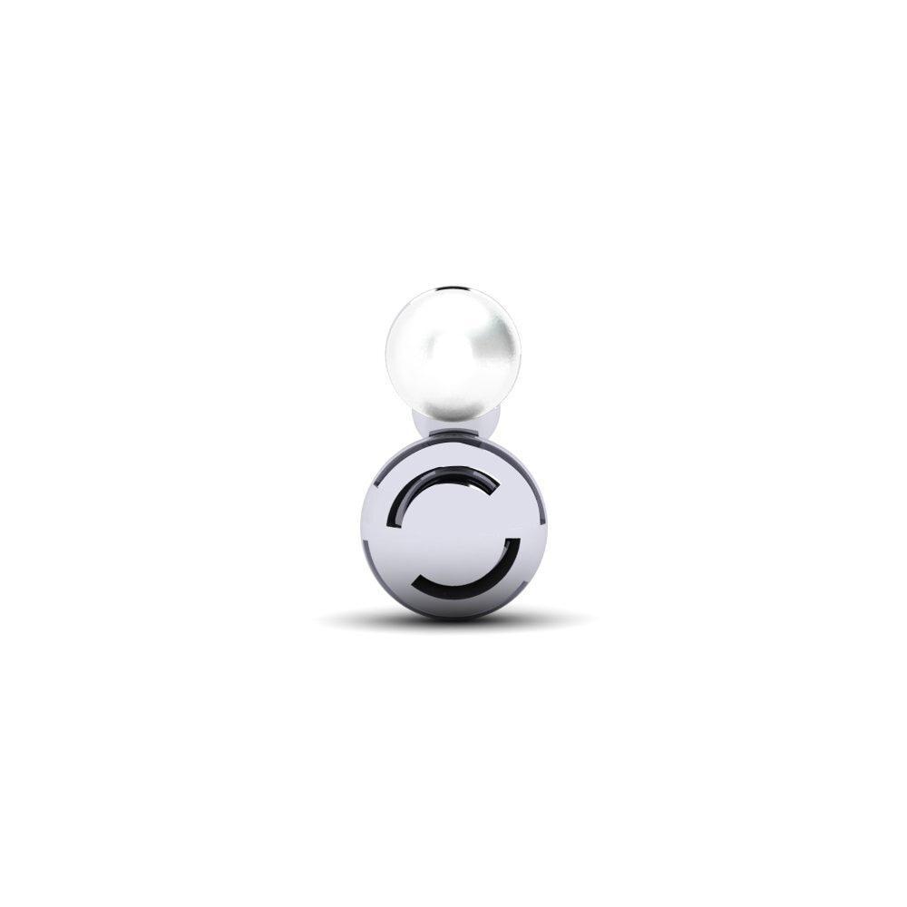 White Silver Ear Piercing Finsen