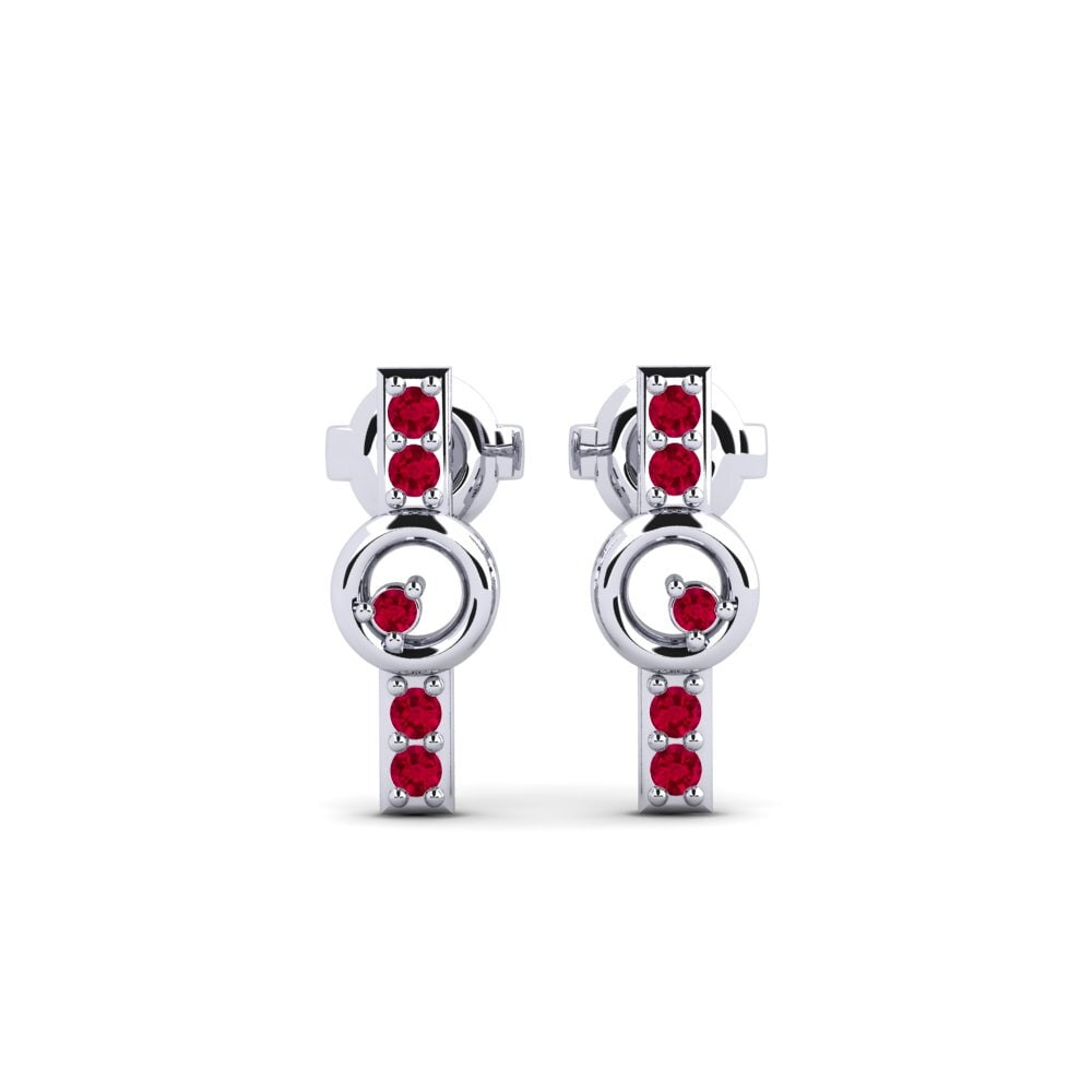 950 Platinum Ruby Women's Earring Grindelwald