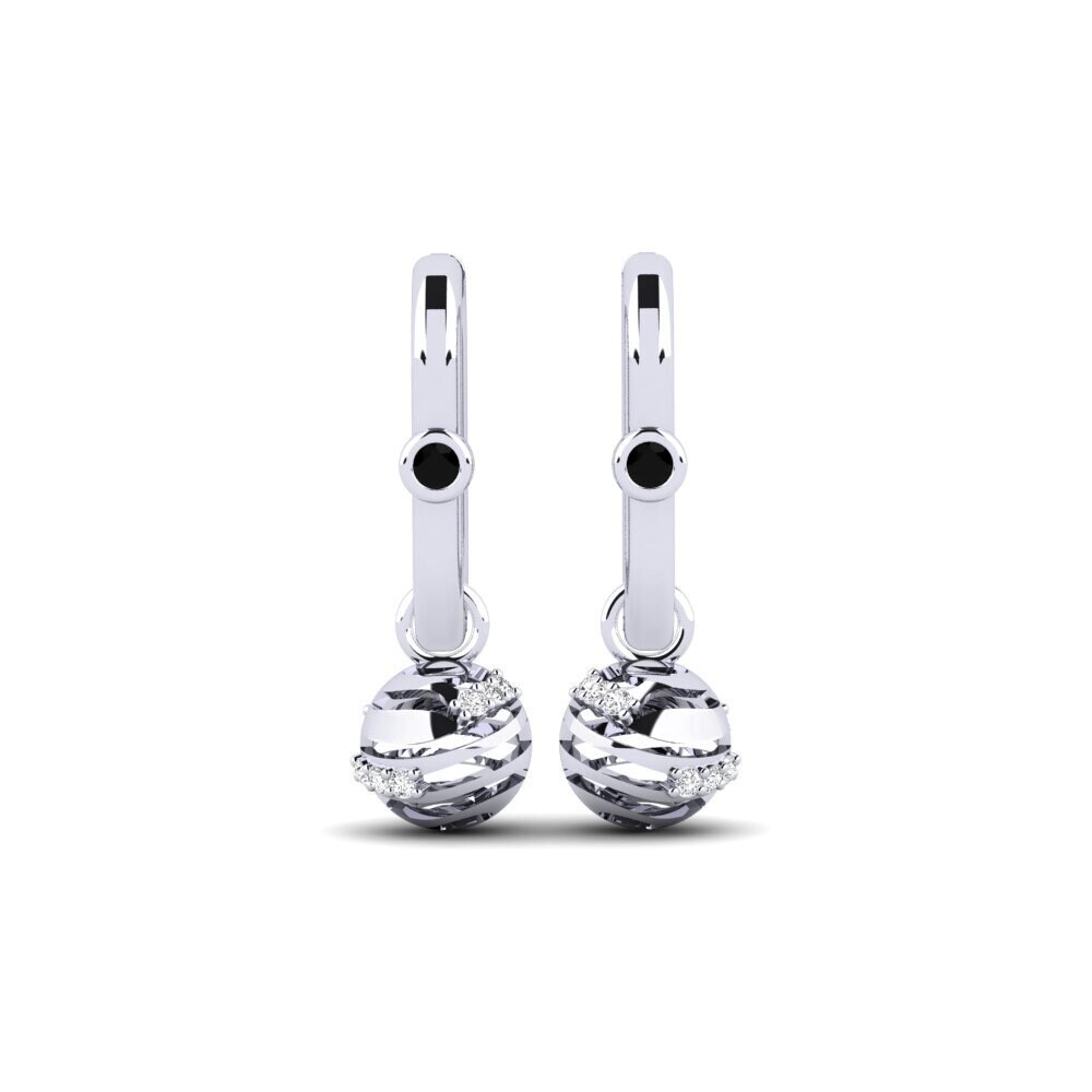950 Platinum Black Sapphire Women's Earring Hakykat