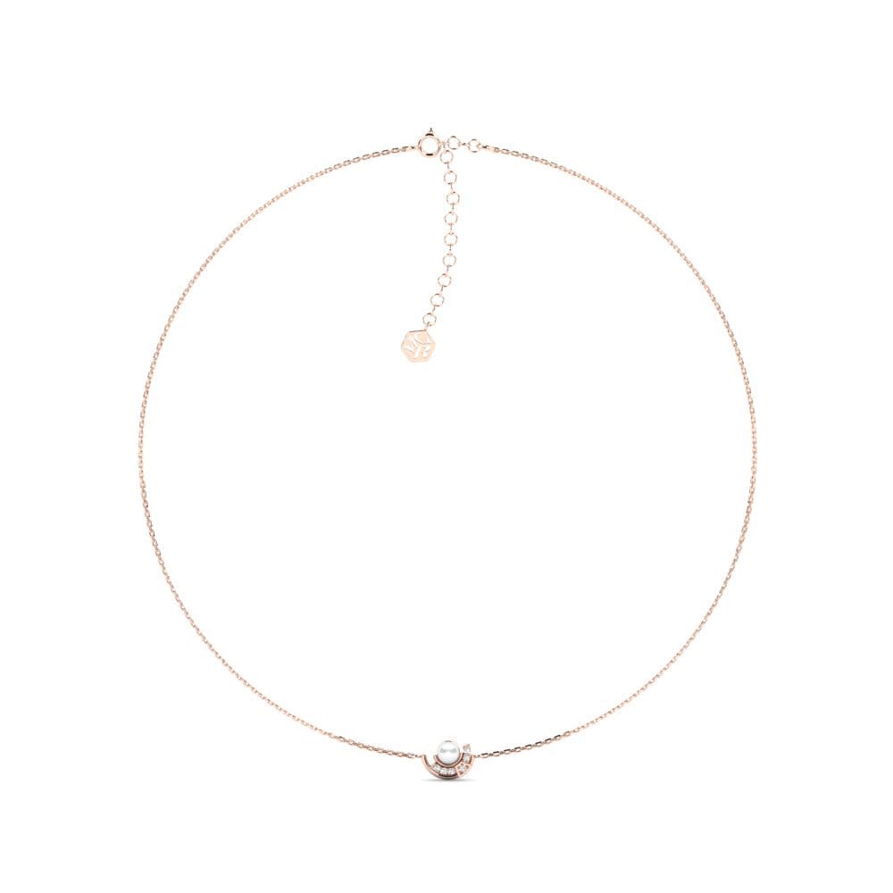 9ct Rose Gold Moissanite Women's Necklace Hergiswil