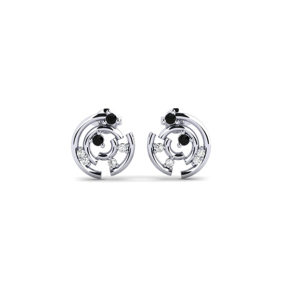 950 Platinum Black Onyx Women's Earring Herisau