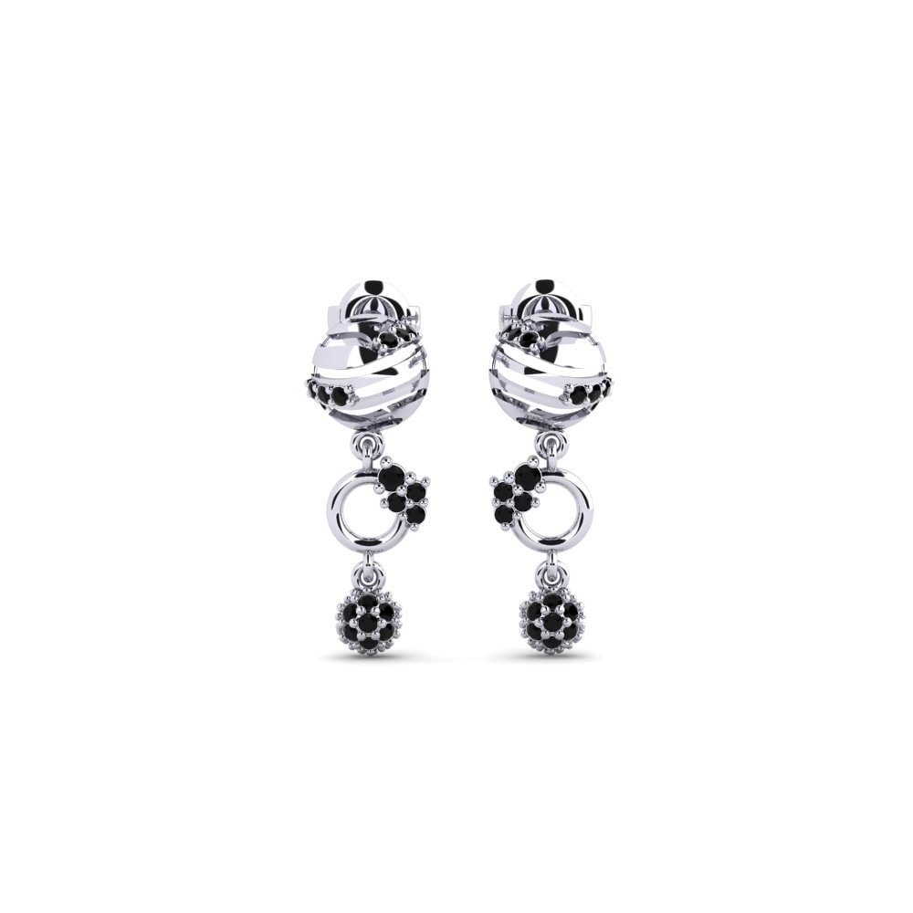 950 Platinum Black Onyx Women's Earring Indaba