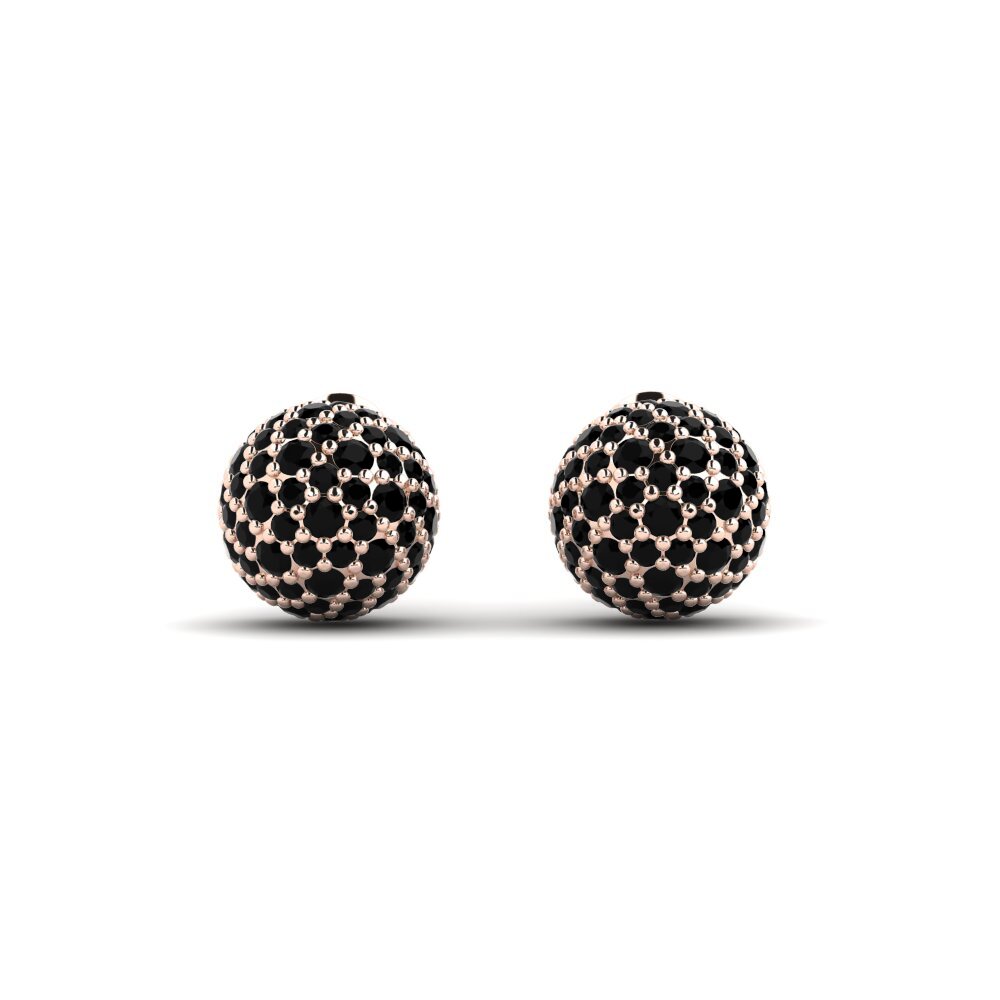 14ct Rose Gold Black Onyx Women's Earring Kinnaird