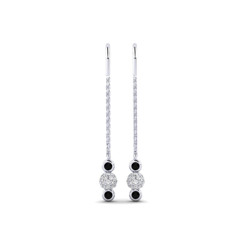 950 Platinum Black Onyx Women's Earring Leitrim