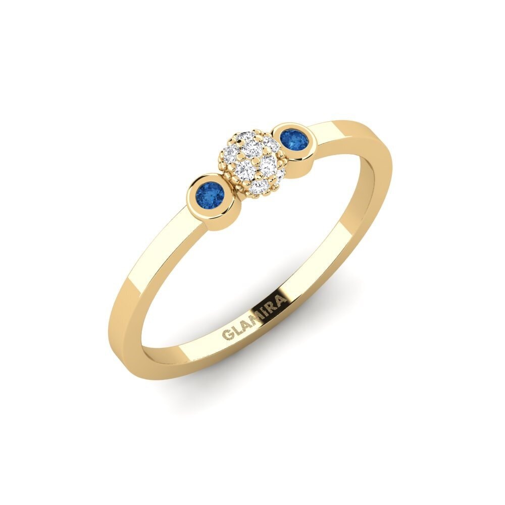 Dark Blue Zirconia Ring Mawbey