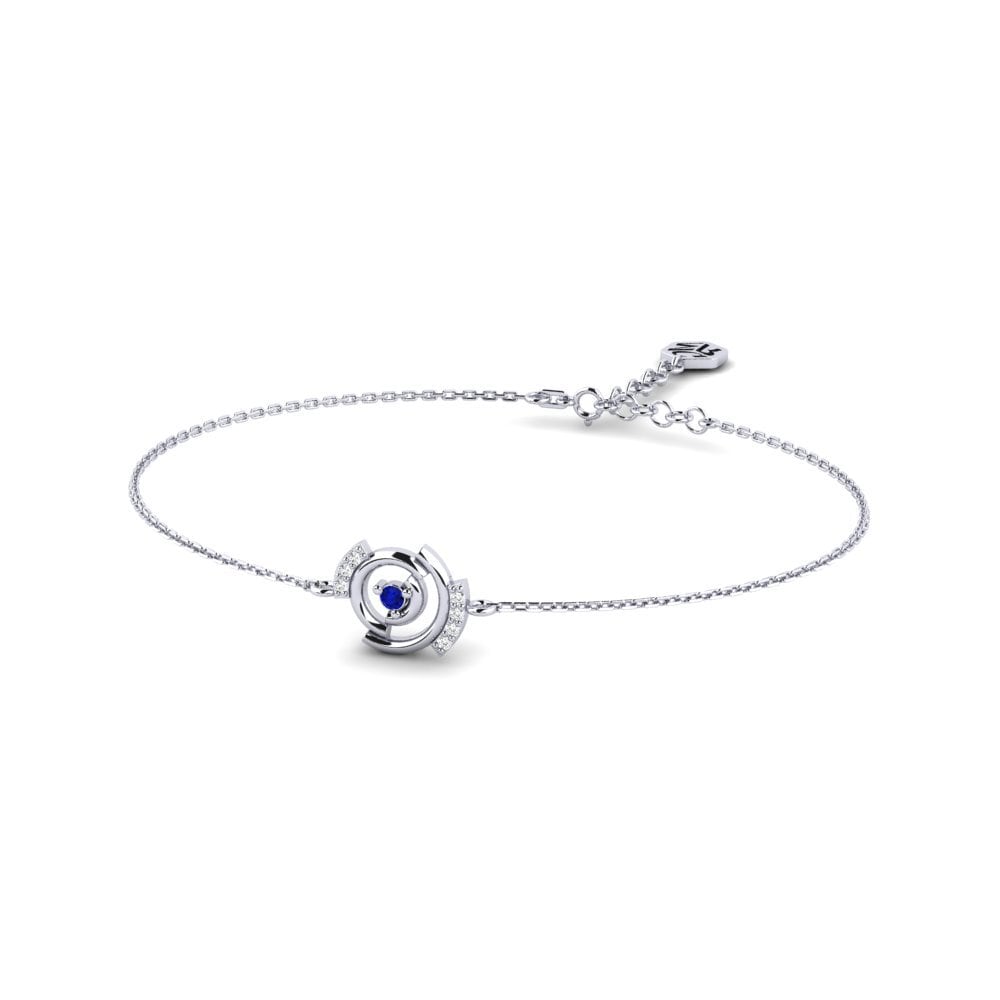 14ct White Gold Sapphire Women's Bracelet Maxros