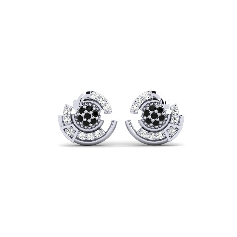 950 Platinum Black Onyx Women's Earring Metaphors