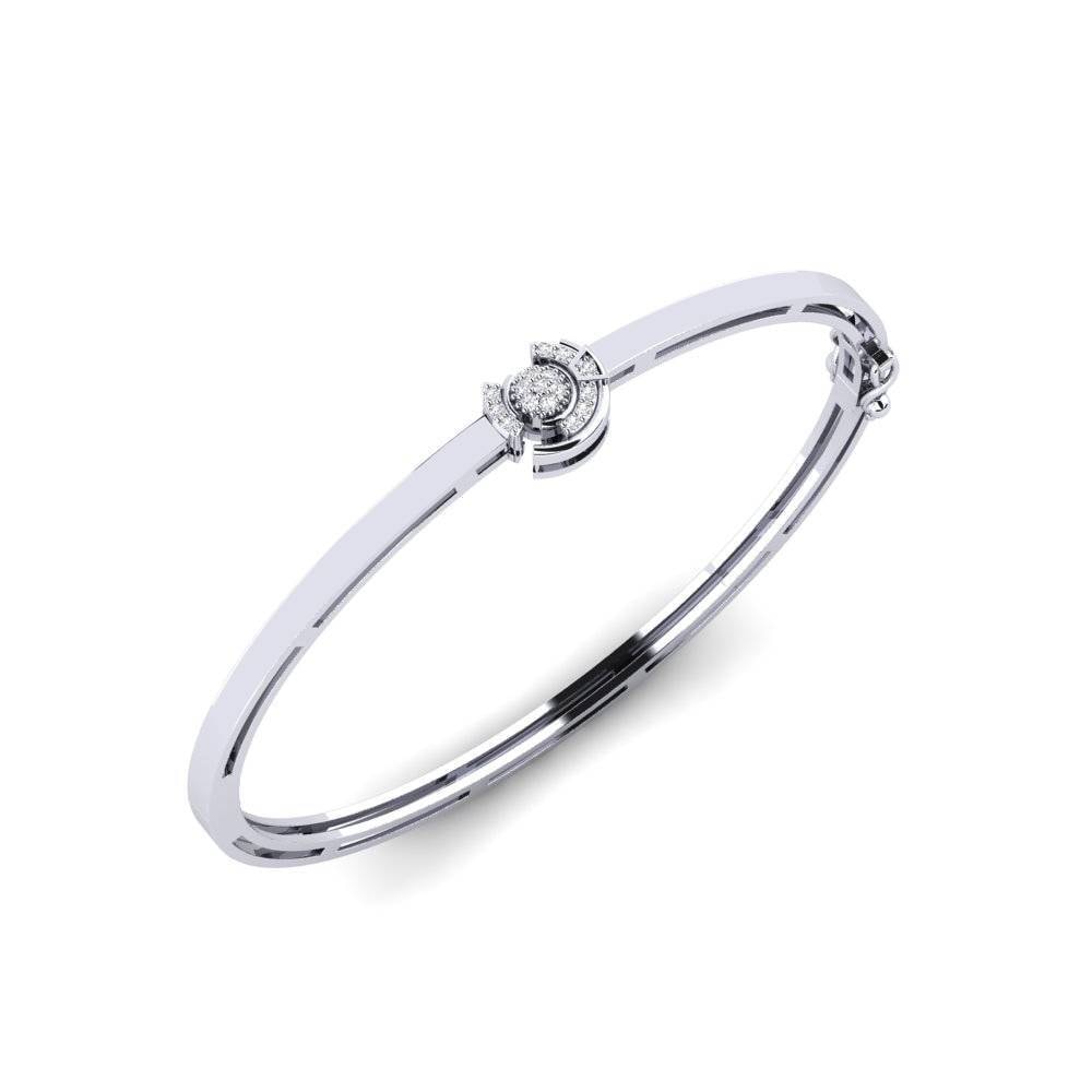18ct White Gold Women's Bangle Muptis