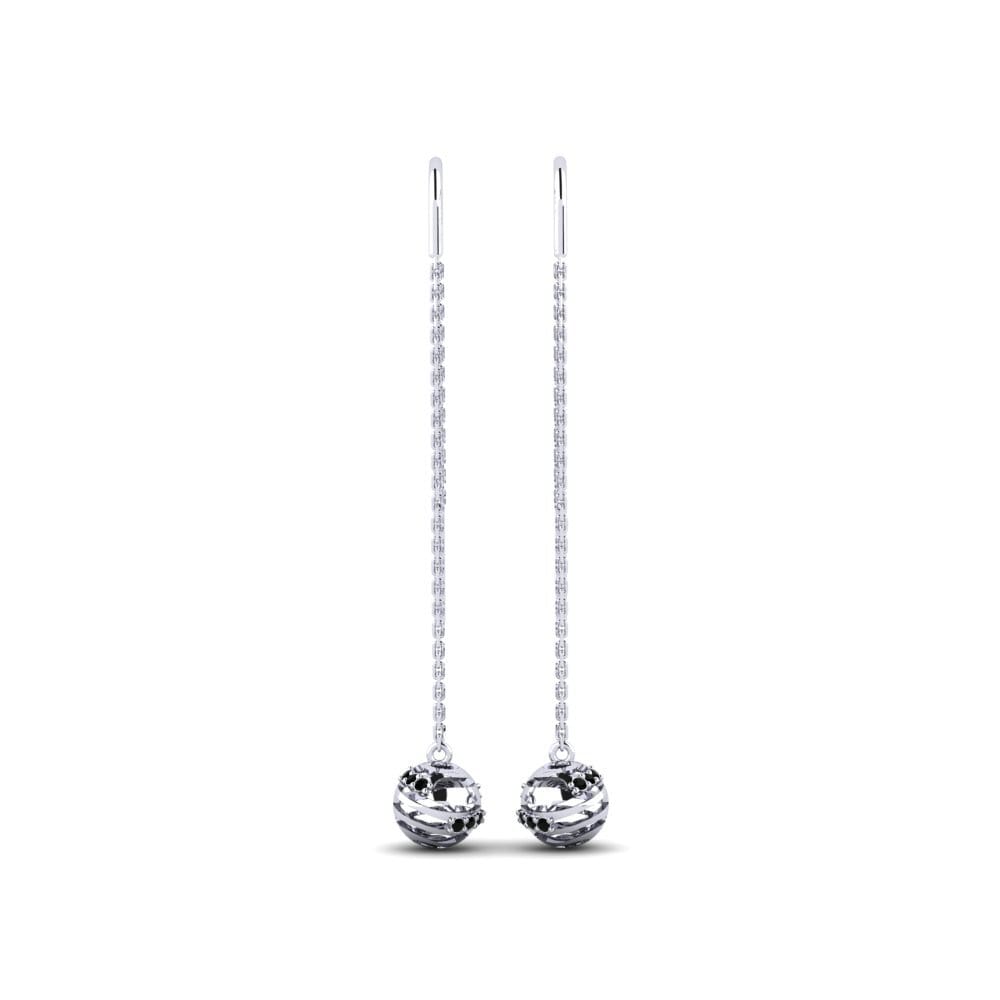 950 Platinum Black Onyx Women's Earring Ntiyiso