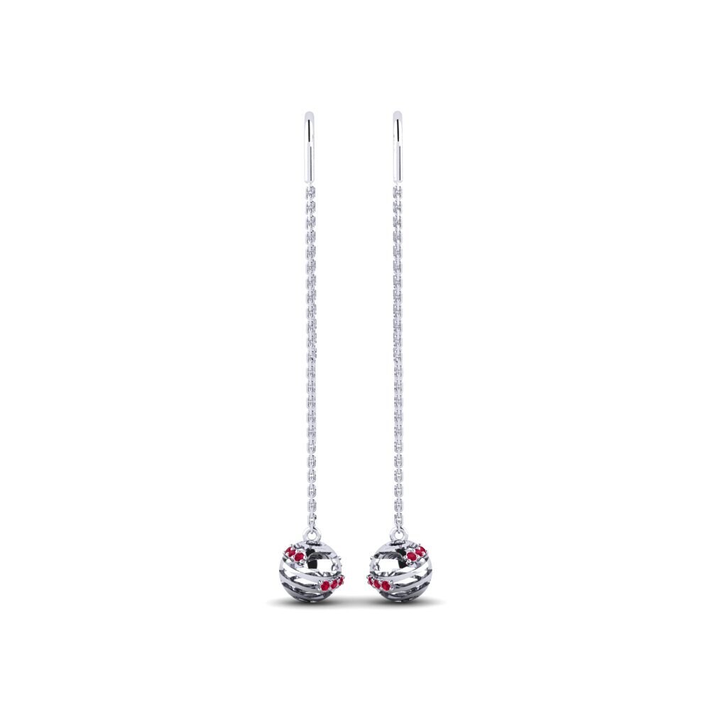 950 Platinum Ruby Women's Earring Ntiyiso