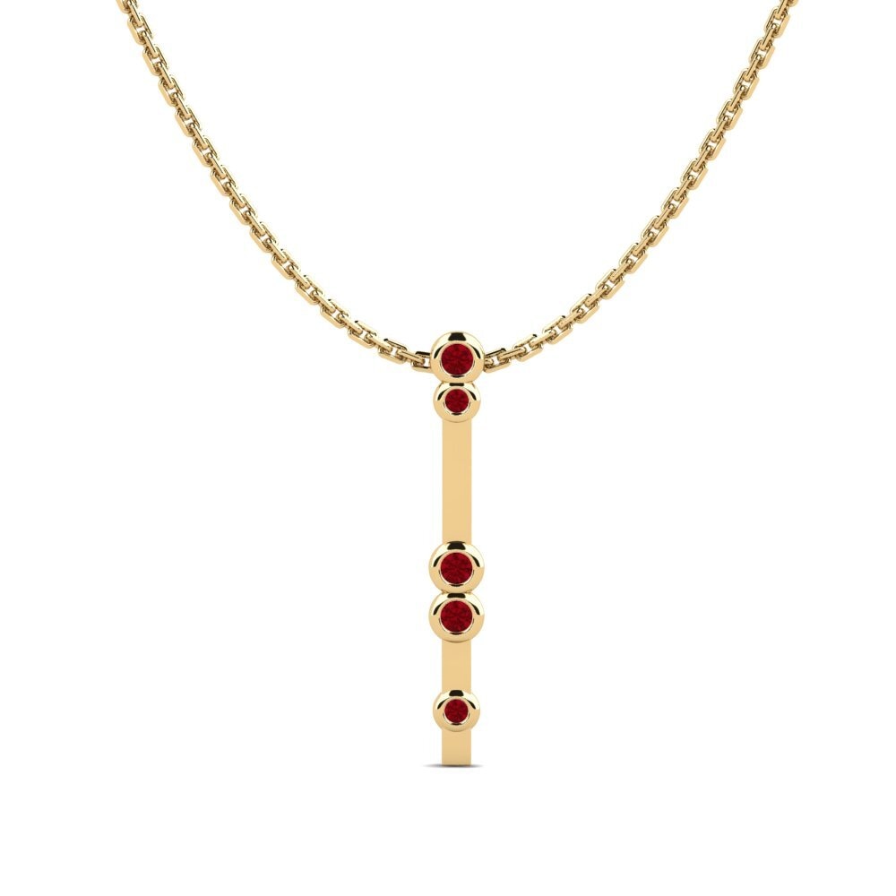 Circonita Roja Collar de Mujer Semasy