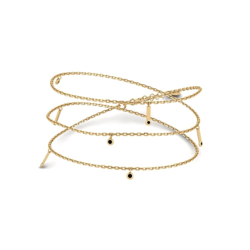 Black Sapphire Women's Necklace Topi