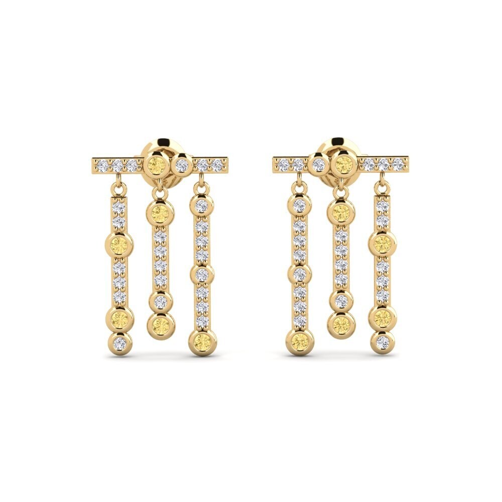 Yellow Diamond Women's Earring Tuxmi