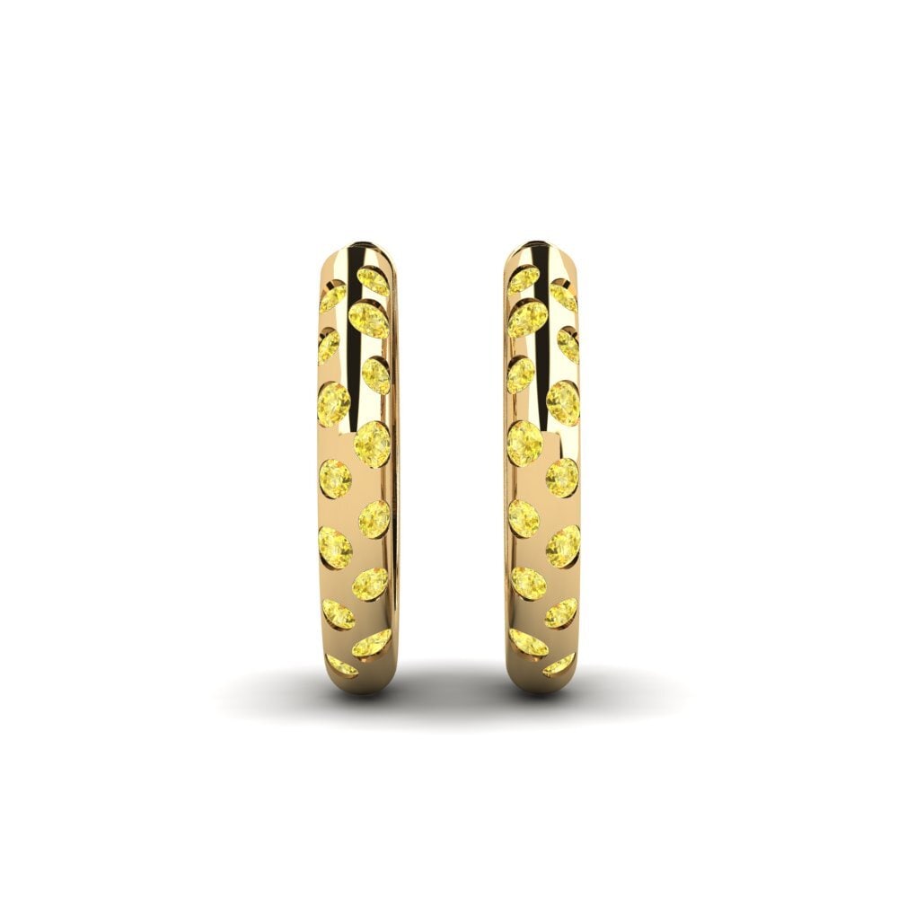 Yellow Sapphire Women's Earring Debrzno