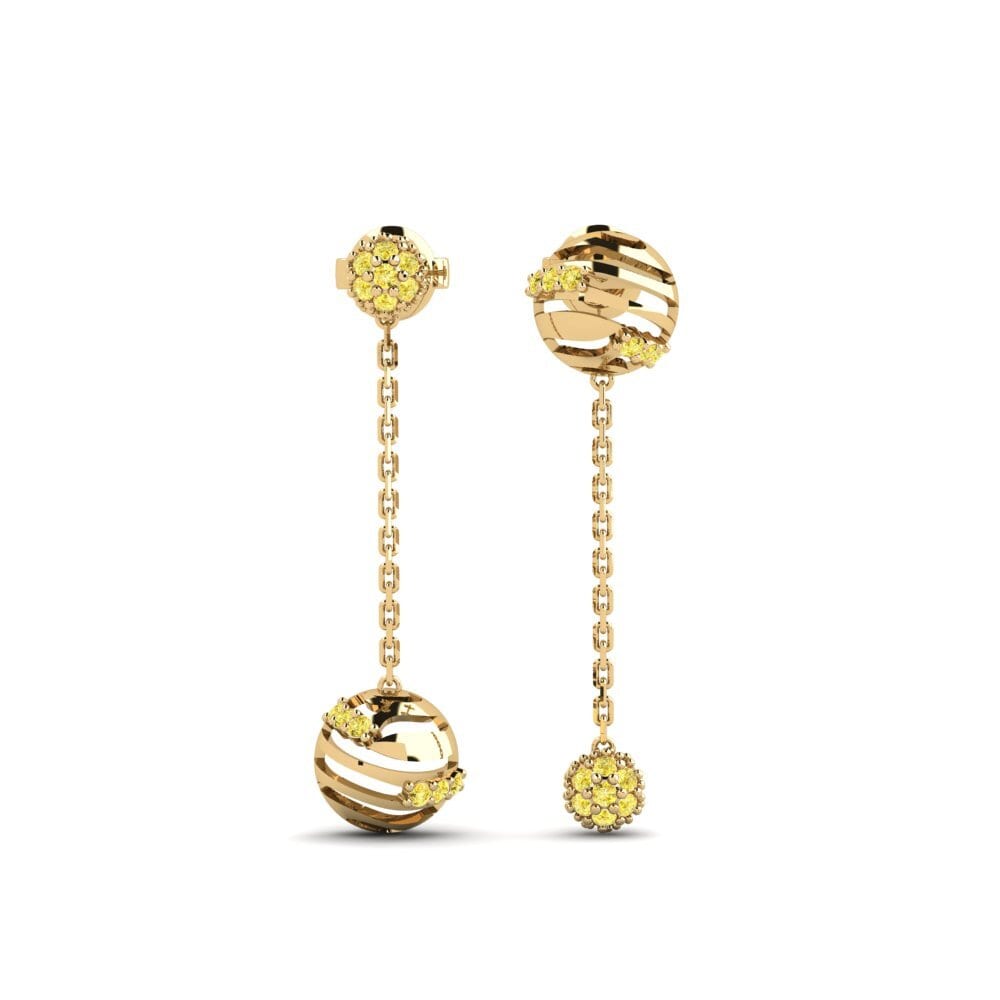 Yellow Sapphire Women's Earring Erregtheit